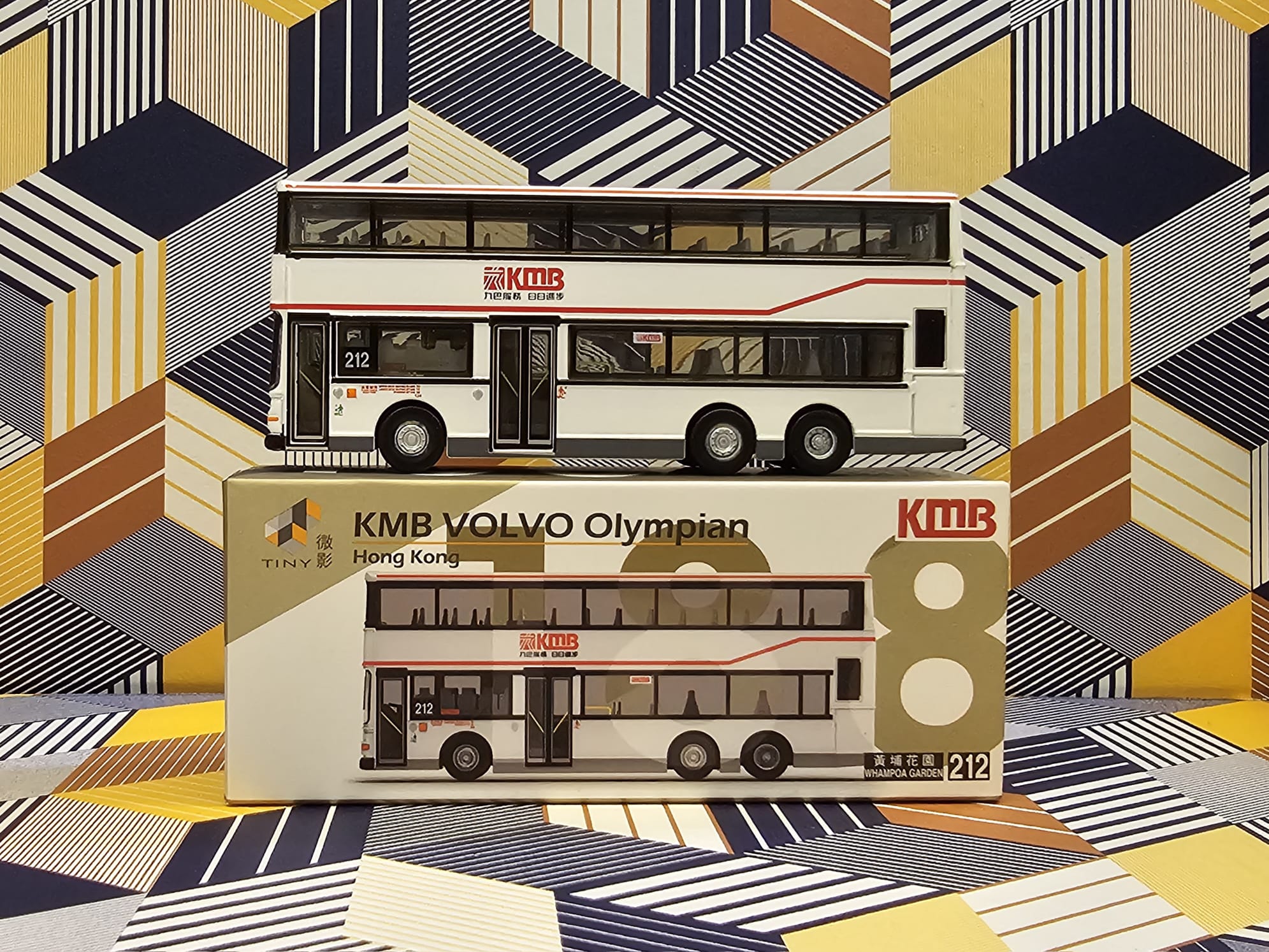 1/110 Tiny 188 KMB Volvo Olympian Air-Cond 11m AV219 Route:212 – MSD BUS~  pre-owned bus model