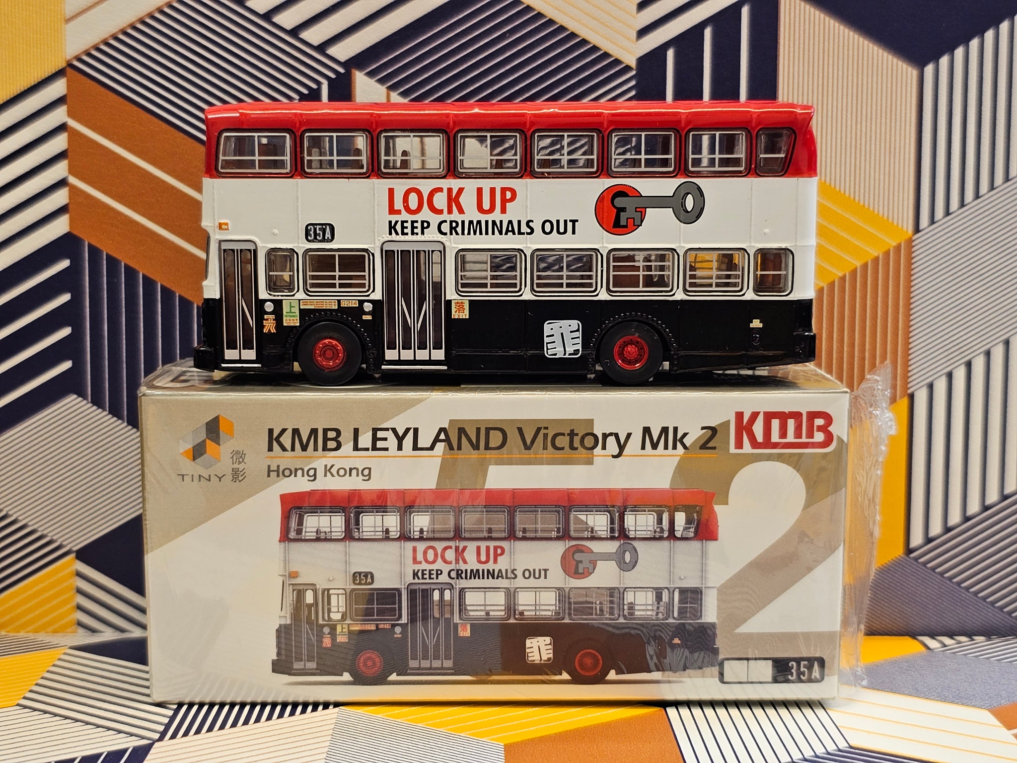 1 110 Tiny KMB52 KMB Leyland Victory MK2 Lock Up G214 Route 35A MSD 1-110-tiny-kmb52-kmb-leyland-victory-mk2-lock-up-g214-route-35a-msd