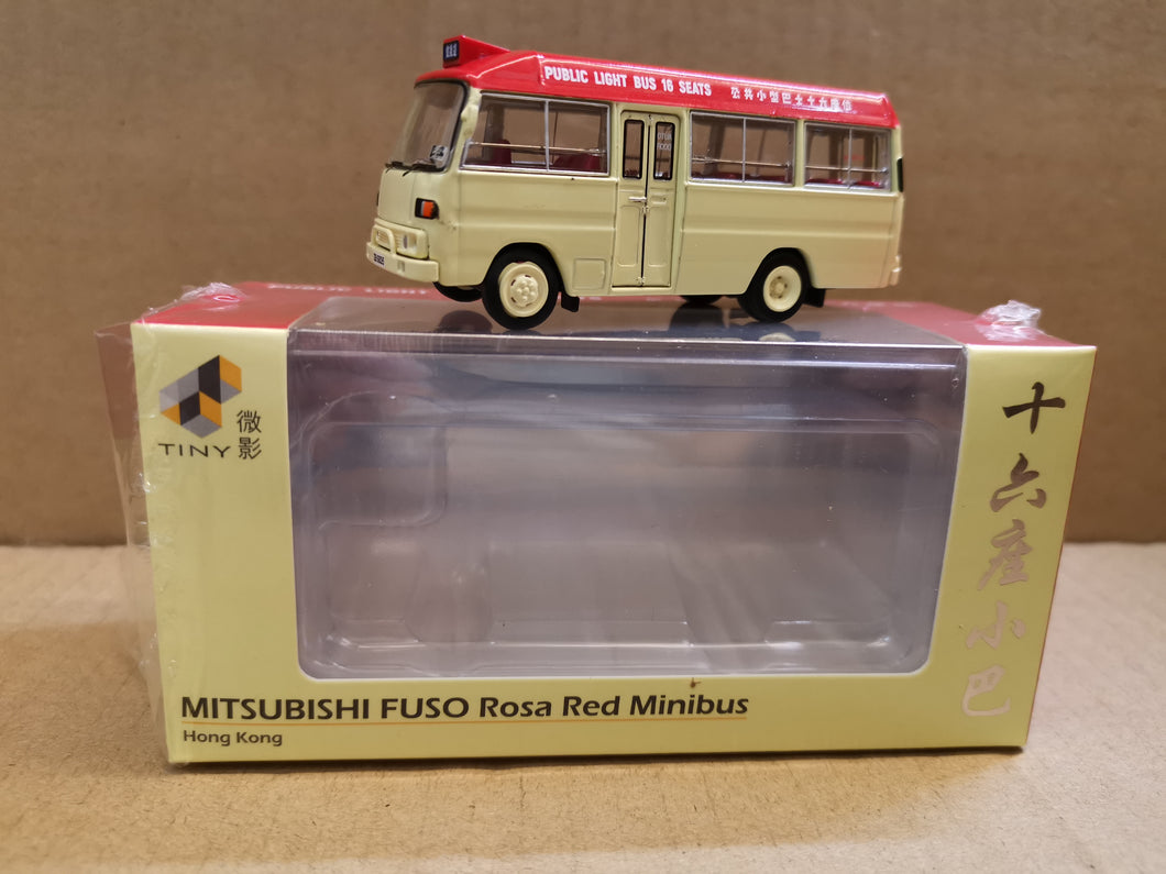 1/76 Tiny Mitsubishi Red Minibus 16 seats DB6835-Jordan Road