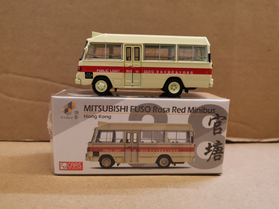 1/76 Tiny 38  Mitsubishi Red Minibus 14 seats 