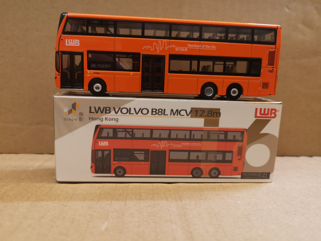 1/110 Tiny KMB16 LWB Long Win Volvo B8L MCV 12.8m UV6X19 Route:E41
